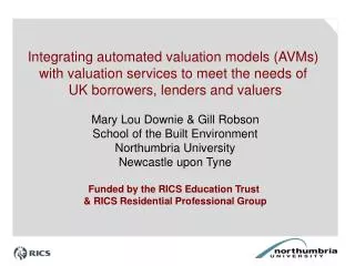 Integrating automated valuation models (AVMs) with valuation services to meet the needs of