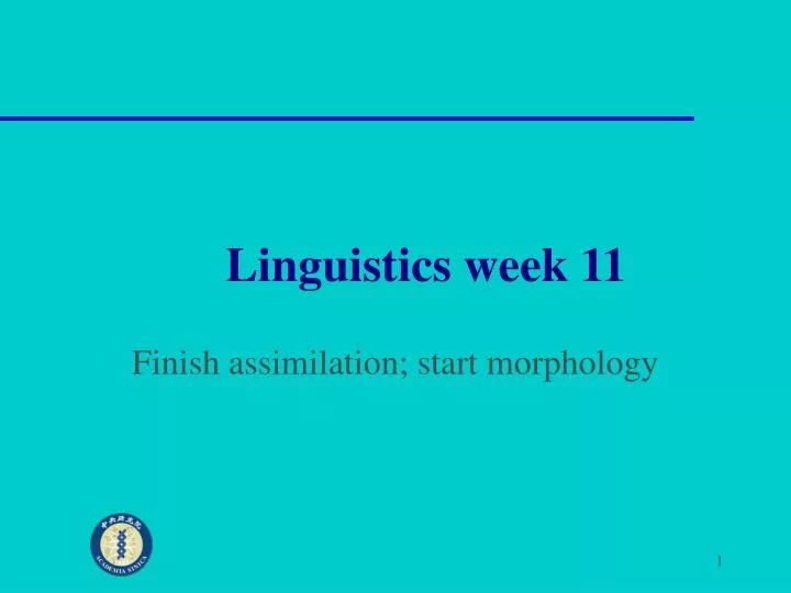 linguistics week 11