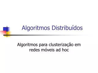 algoritmos distribu dos