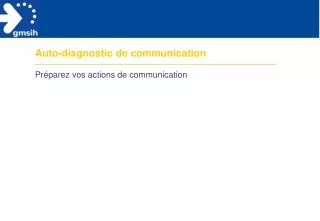 auto diagnostic de communication