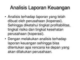 analisis laporan keuangan