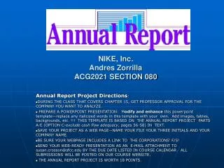 NIKE, Inc . Andres Zorrilla ACG2021 SECTION 080