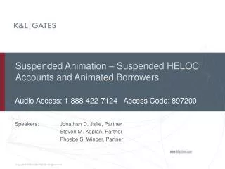 Suspended Animation – Suspended HELOC Accounts and Animated Borrowers