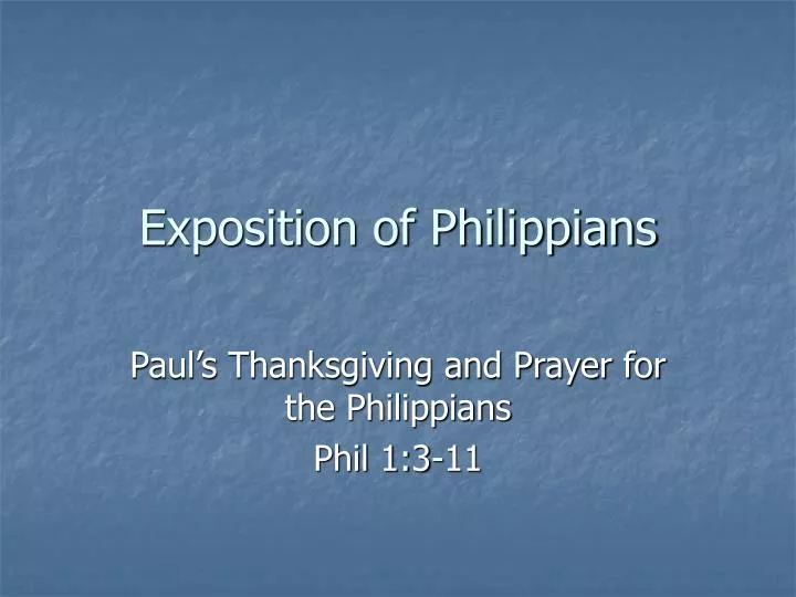 exposition of philippians