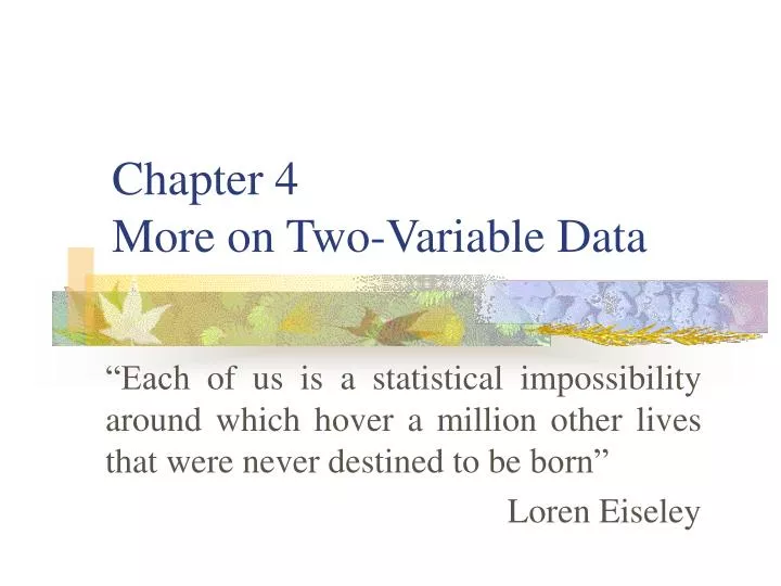 chapter 4 more on two variable data