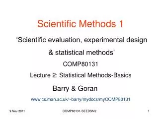Scientific Methods 1