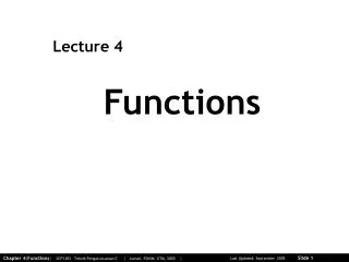 Functions