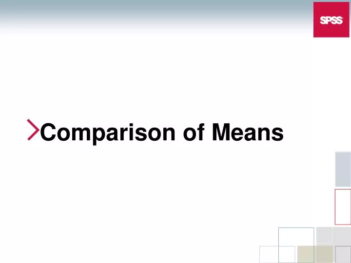 comparison of means