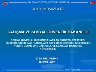 tek b ld r m temmuz 2009