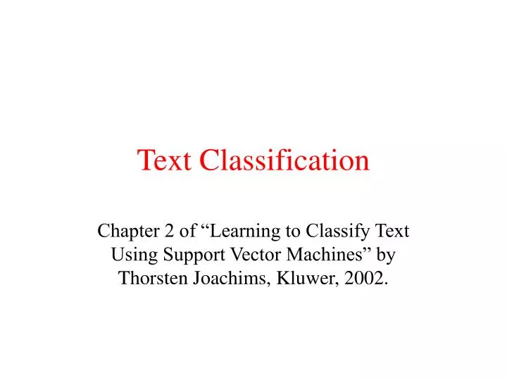 text classification