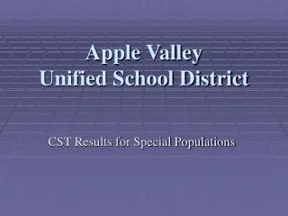 Apple Valley Unified School District