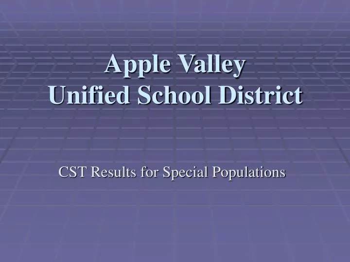 apple valley unified school district