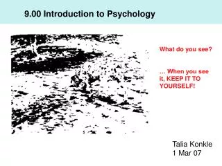 9.00 Introduction to Psychology