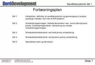 forl sningsplan