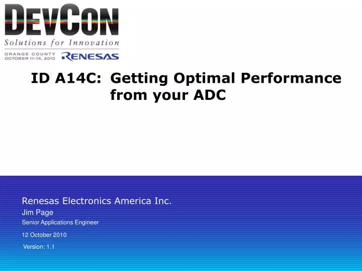 id a14c getting optimal performance from your adc