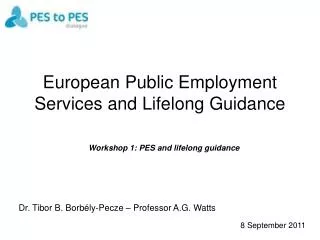 European Public Employment Services and Lifelong Guidance