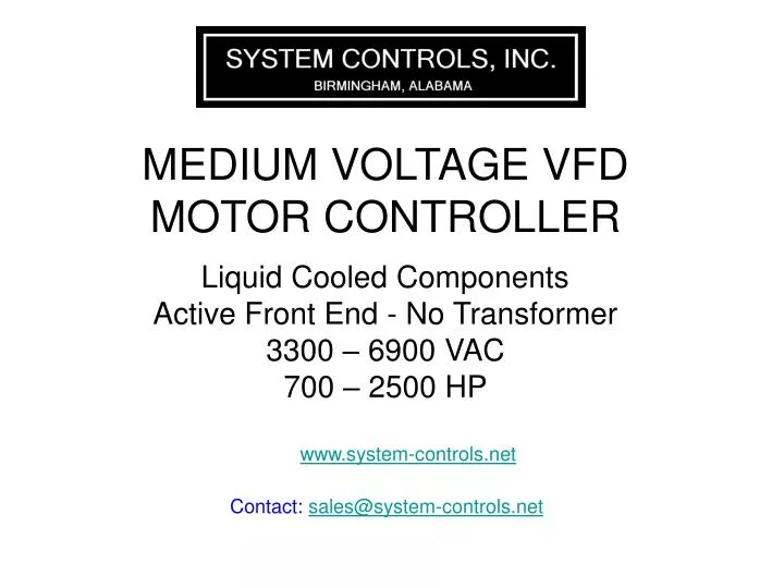 medium voltage vfd motor controller