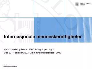 internasjonale menneskerettigheter