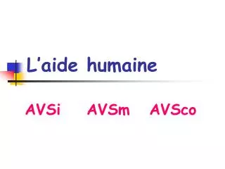 l aide humaine