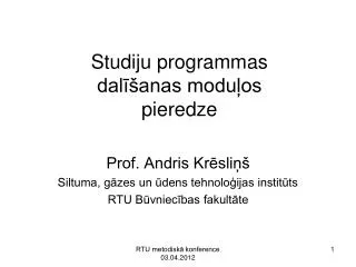 studiju programmas dal anas modu os pieredze