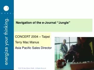 Navigation of the e-Journal “Jungle”