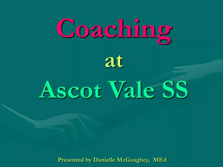 coaching at ascot vale ss