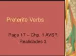 Preterite Verbs - slide 1