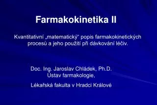 farmakokinetika ii