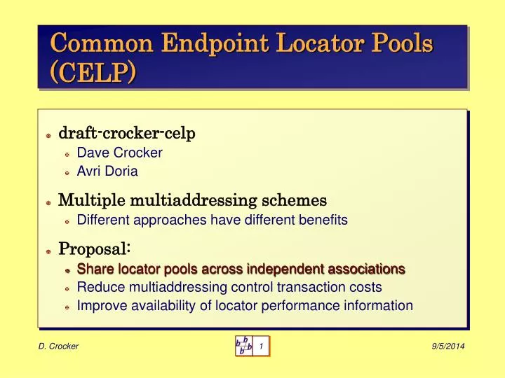 common endpoint locator pools celp