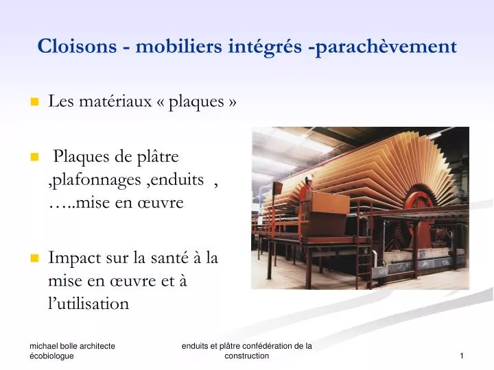 cloisons mobiliers int gr s parach vement