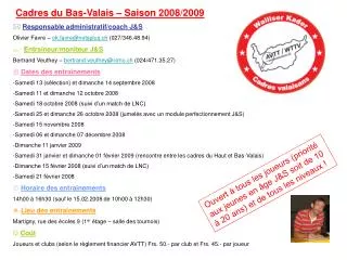 cadres du bas valais saison 2008 2009