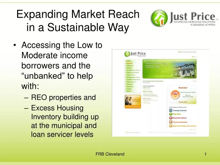 expanding market reach in a sustainable way