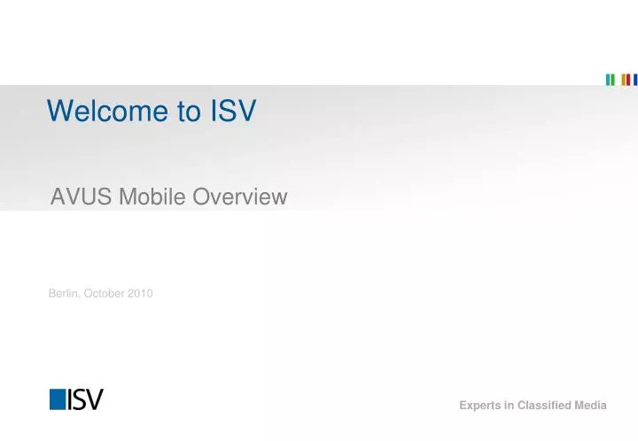 welcome to isv