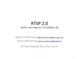 RTSP 2.0 draft-ietf-mmusic-rfc2326bis-28