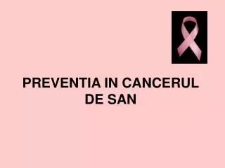 preventia in cancerul de san