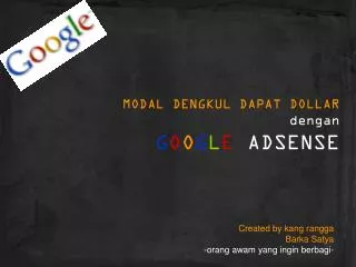 modal dengkul dapat dollar dengan g o o g l e adsense