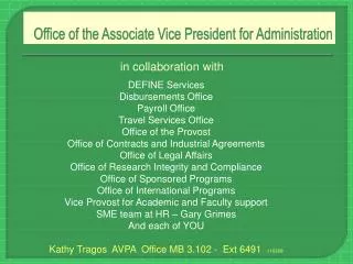 Office of the Associate Vice President for Administration