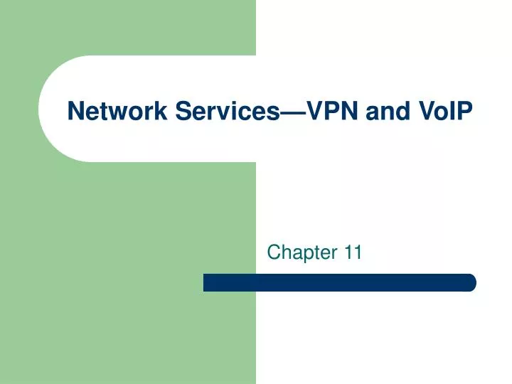 network services vpn and voip