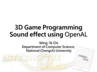 3D Game Programming Sound effect using OpenAL