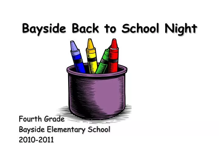 bayside back to school night