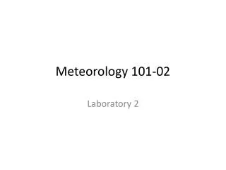Meteorology 101-02