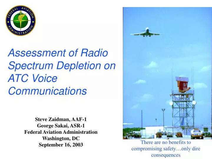 assessment of radio spectrum depletion on atc voice communications