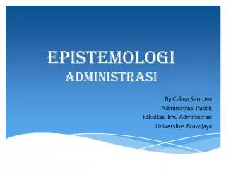 epistemologi administrasi