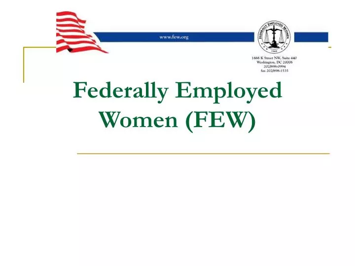 federally employed women few