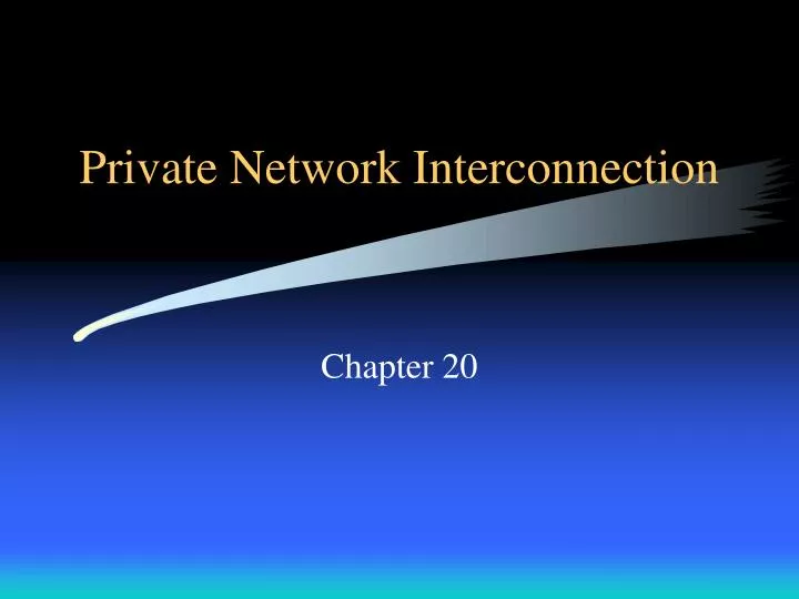 private network interconnection