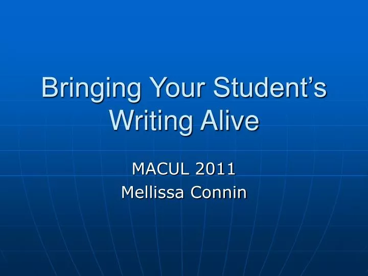 bringing your student s writing alive