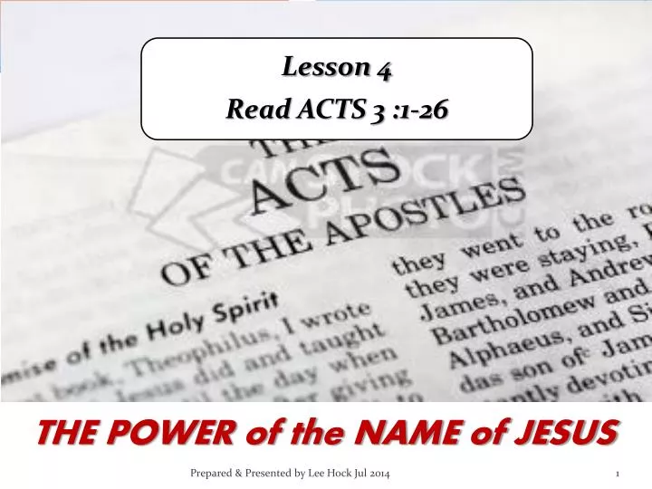 the power of the name of jesus