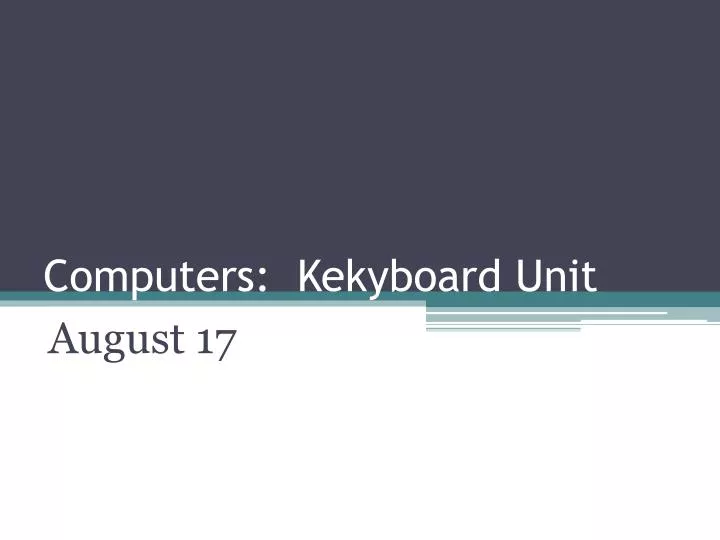 computers kekyboard unit