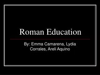 Roman Education
