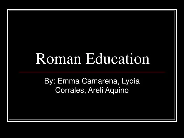 roman education